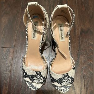 Steve Madden Snakeskin Block Heels